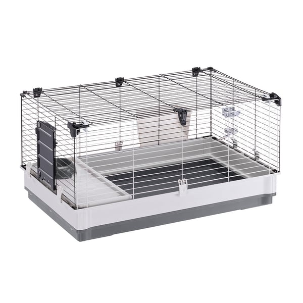 Miniatyrbillede 1 af 4: Ferplast Krolik Large Marsvin, Rabit Grå, Hvid