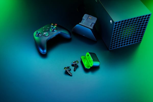 Miniatyrbillede 6 af 6: Razer Hammerhead HyperSpeed Hovedtelefoner Trådløs I ørerne Spil Bluetooth Sort