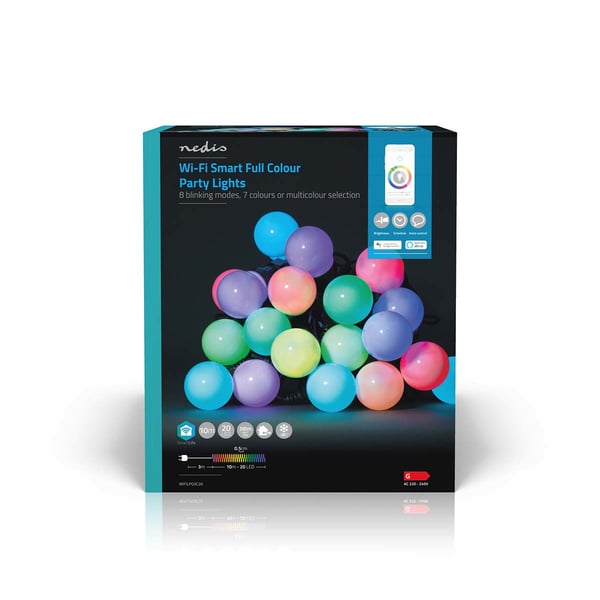 Nedis LYSKÆDE SMART WI-FI 10M / NEDIS WIFILP03C20 FARVERIG WIFILP03C20