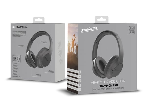 Miniatyrbillede 14 af 14: Audictus Champion Pro Headset Trådløs Opkald/musik Bluetooth Sort