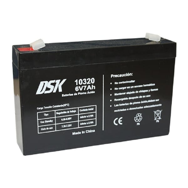 DSK 10320 UPS batteri Blybatterier (VRLA) 6 V 7 At