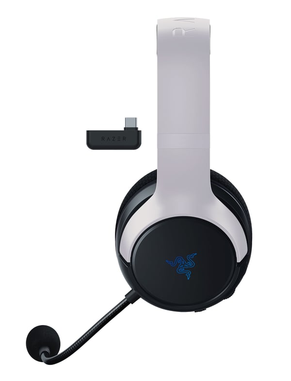 Razer Kaira HyperSpeed Kuulokkeet Langaton Pääpanta Pelaaminen USB Type-C Bluetooth Valkoinen, Musta