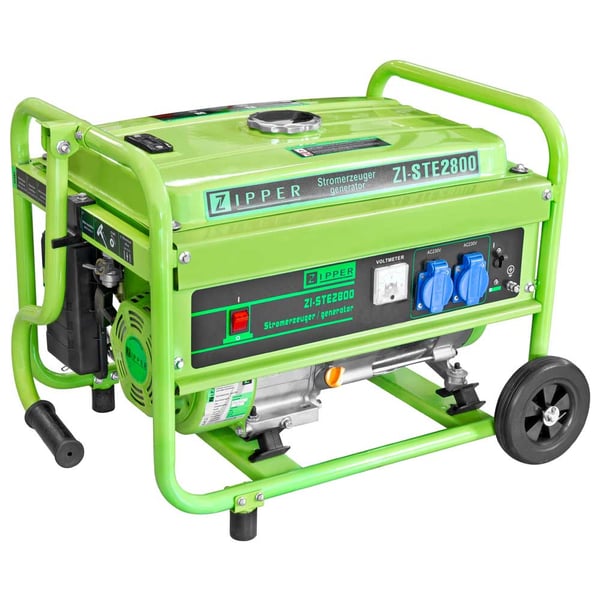 Zipper ZI-STE2800 motor-generator 4800 W 15 L Benzin Sort, Grøn