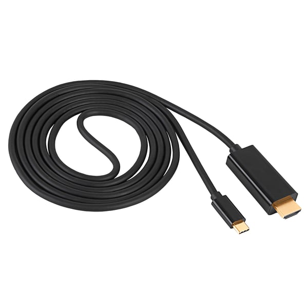 Akyga AK-AV-18 HDMI-kabel 1,8 m USB C HDMI Typ A (standard) Svart