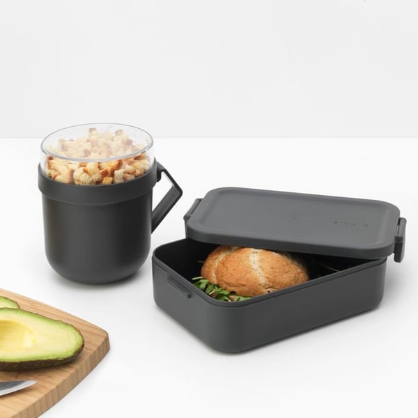 Miniatyrbild 5 av 6: Brabantia Make & Take Lunchbox, set Plast Grå 2 styck