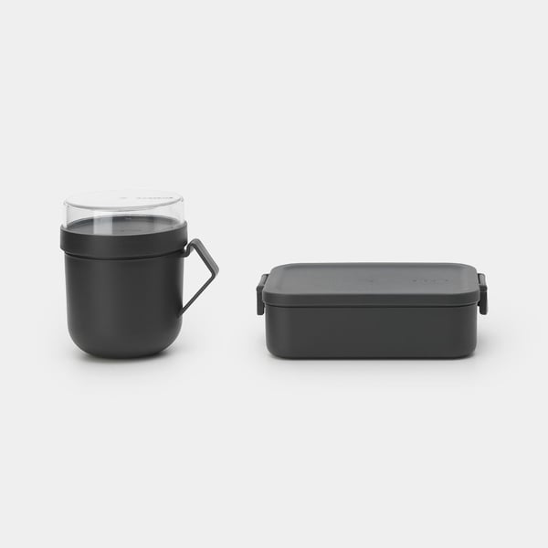 Brabantia Make & Take Lunchbox, set Plast Grå 2 styck