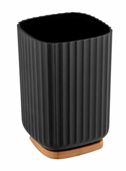 WENKO Rotello Sort, Træ Fritstående tandbørsteholder