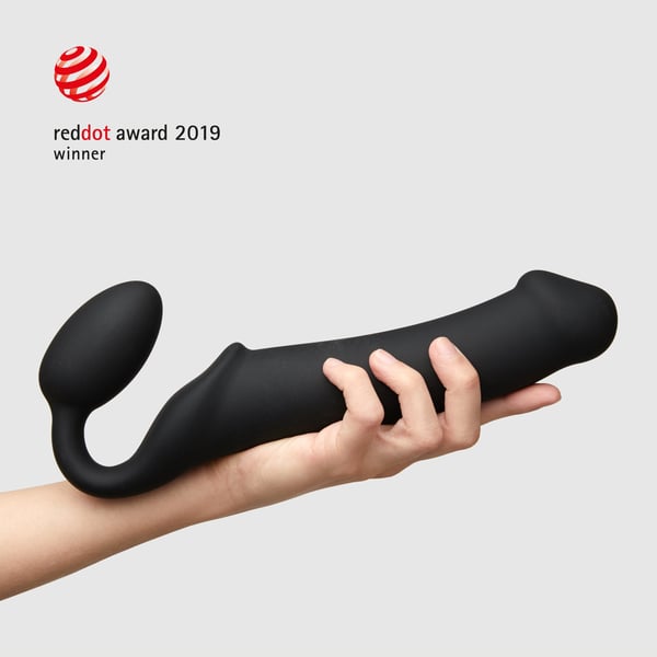 Miniatyrbillede 2 af 3: Strap-on-me 6012888 dildo Strap-on dildo Analsex, Vaginal sex Sort Plast, Silikone 160 mm 4,5 cm