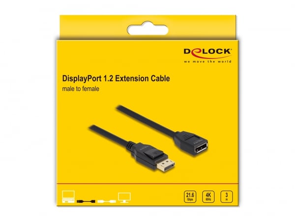 DeLOCK 80003 DisplayPort-kaapeli 3 m Musta
