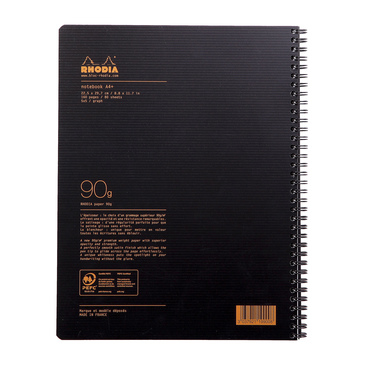 Miniatyrbillede 3 af 4: Rhodia 119900C blok og notesblok A4+ 80 ark Sort