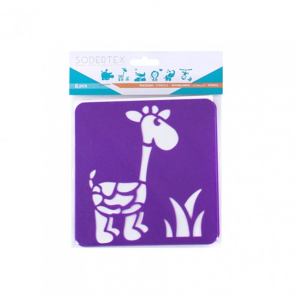 Miniatyrbillede 2 af 4: SODERTEX L730004 materiale til tegning og skrivning Violet Plast Kunstskabelon