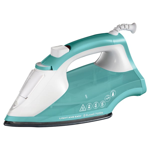 Miniatyrbillede 1 af 8: Russell Hobbs 26470-56 strygejern Dampstrygejern Non-stick bundplade 2400 W Grøn, Hvid