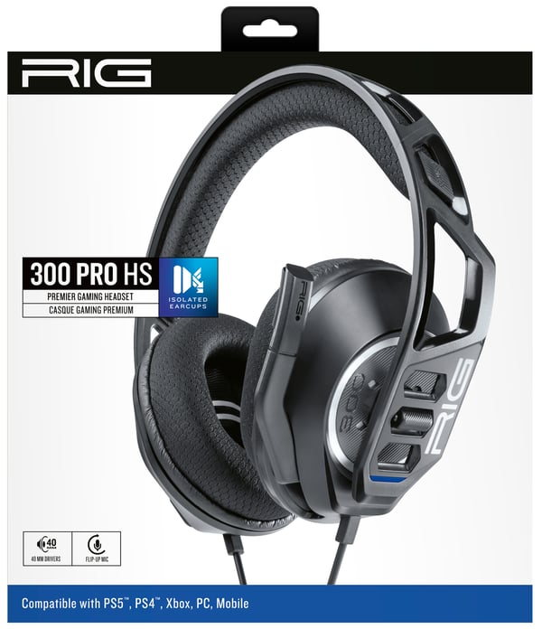 NACON RIG 300 PRO HS Headset Kabel Huvudband Spela Svart