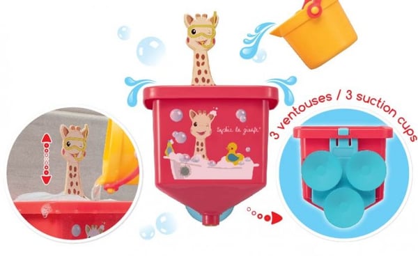 Sophie la girafe 523425 kylpylelu, lelu & tarra Kylpyleikkisetti Monivärinen