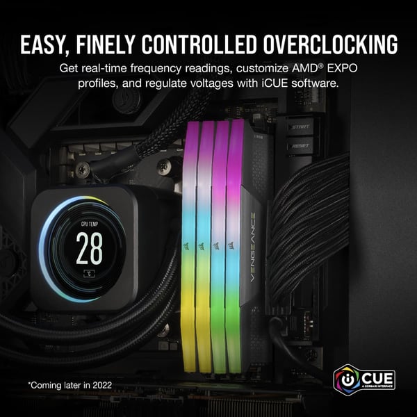 Miniatyrbillede 5 af 10: Corsair CMH64GX5M2B5200Z40K hukommelsesmodul 64 GB 2 x 32 GB DDR5 288-pin DIMM