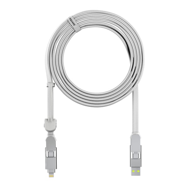Rolling Square inCharge XL USB-kablar USB 2.0 3 m USB A/USB C USB C 0,48 Gbit/s Vit