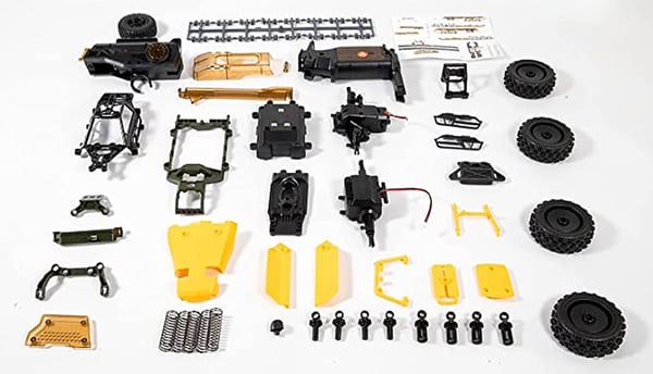 Amewi RC Bil Oldschool Buggy DIY/Uden Batteri 63 Dele gul/8+