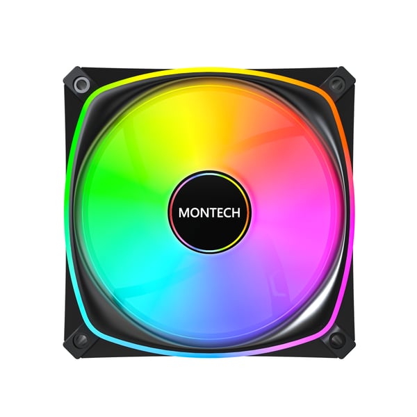 Pikkukuva 5 / 7: Montech AX120 PRO Tietokonekotelo Tuuletin 12 cm Musta 3 kpl