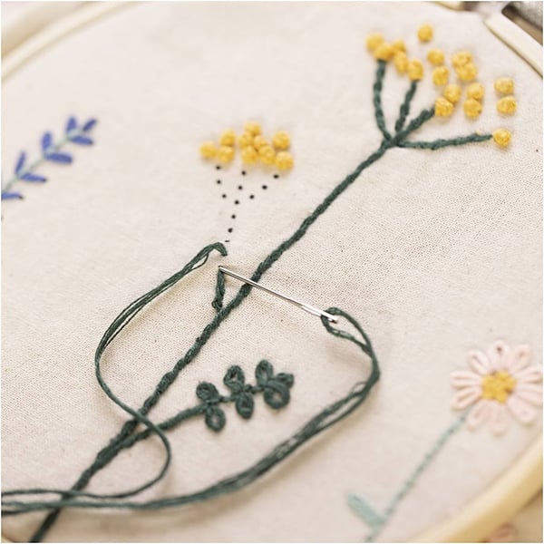 Creativ Company 970851 broderet mønster Blomster