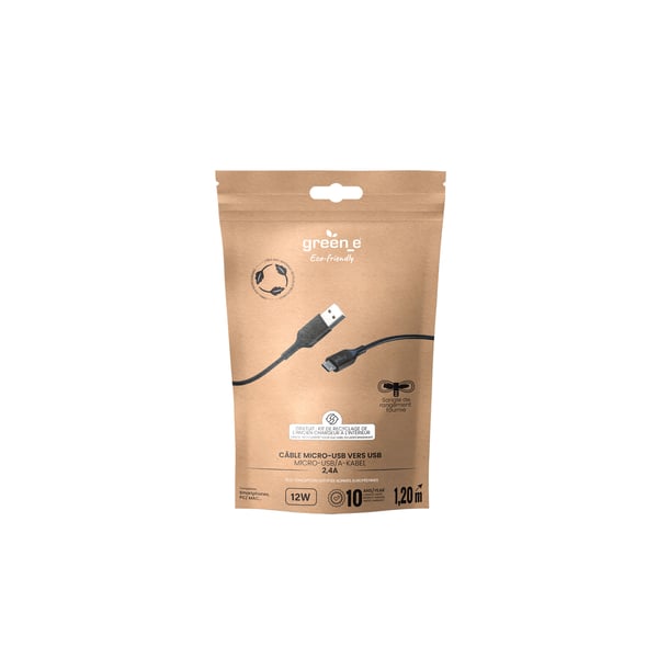 Pikkukuva 5 / 5: Green E GR1033 USB-kaapeli 1,2 m USB A Micro-USB A 12 W Musta