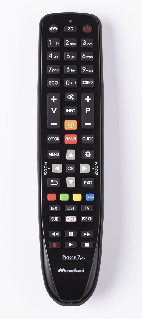 Meliconi Gumbody Personal 7 plus fjernbetjening IR trådløs TV Tryk på knapper