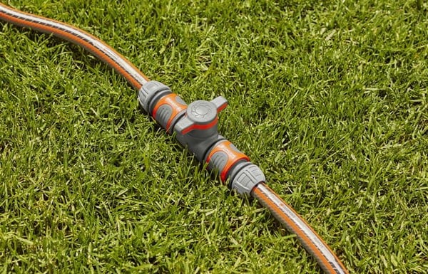 Gardena Coupling with Flow-Control Valve