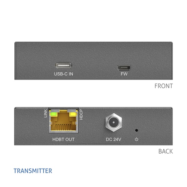 Miniatyrbild 3 av 4: PureTools PT-HDBT-1020C-TX AV-förlängare Sändare för AV-utrustning Svart