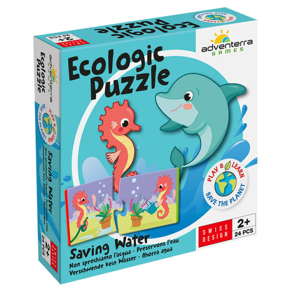 Miniatyrbild 1 av 5: Adventerra Games Ecologic Puzzle Saving water Pussel 24 styck Djur