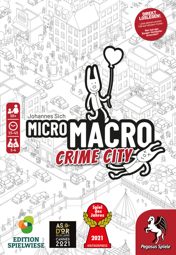 Pegasus MicroMacro: Crime City Brädspel Slutledningsförmåga