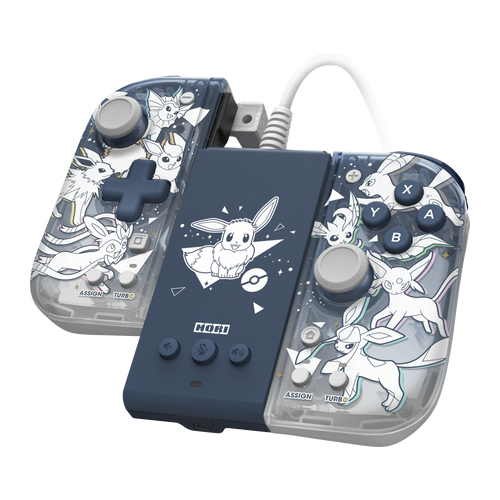 Pikkukuva 3 / 5: Hori Split Pad Compact Eevee Evolutions Sininen, Valkoinen Pad-ohjain Nintendo Switch