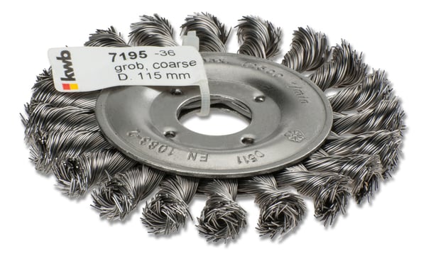 Miniatyrbillede 1 af 3: kwb 719536 egerhjul & hjulbørste Trådhjul 11,5 cm
