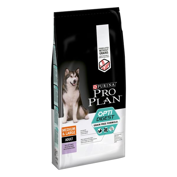 Miniatyrbillede 1 af 7: Purina Pro Plan Medium & Large Adult Grain Free 12 kg Voksen Kalkun