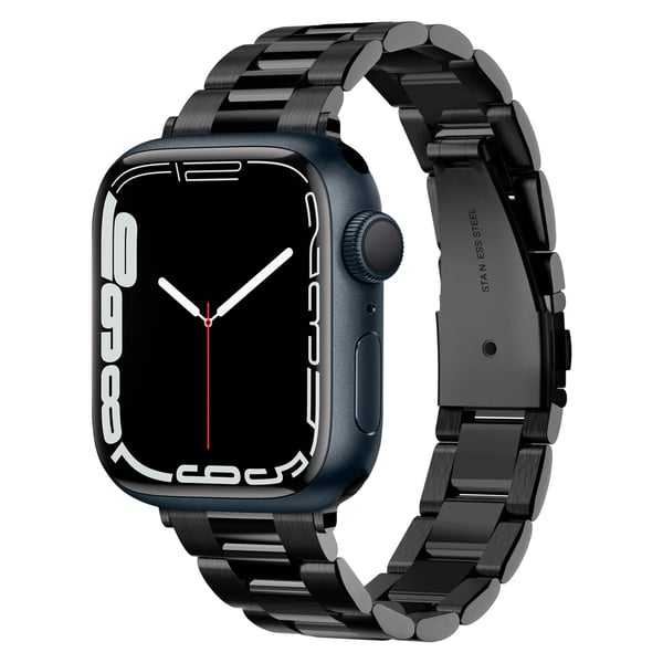 Pikkukuva 2 / 4: Spigen Modern Fit Hihna ja lukko Musta Ruostumaton teräs