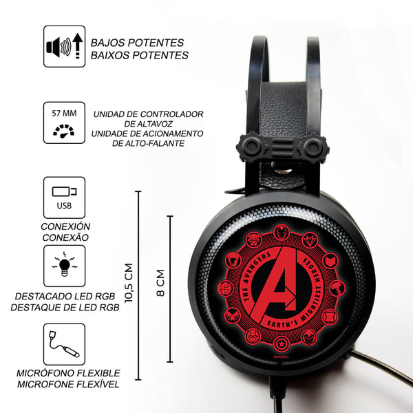 Miniatyrbillede 6 af 6: ERT Group LCMHPGAVEN003 hovedtelefoner/headset Spil Flerfarvet