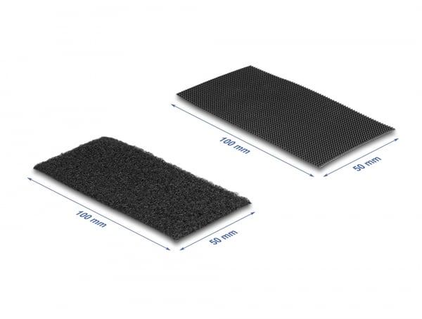 Miniatyrbillede 3 af 4: DeLOCK 19107 velcro lynlås Nylon Sort 10 stk