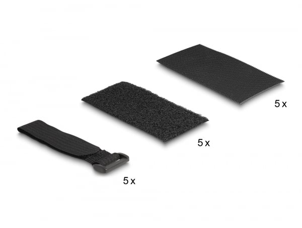 DeLOCK 19107 velcro lynlås Nylon Sort 10 stk