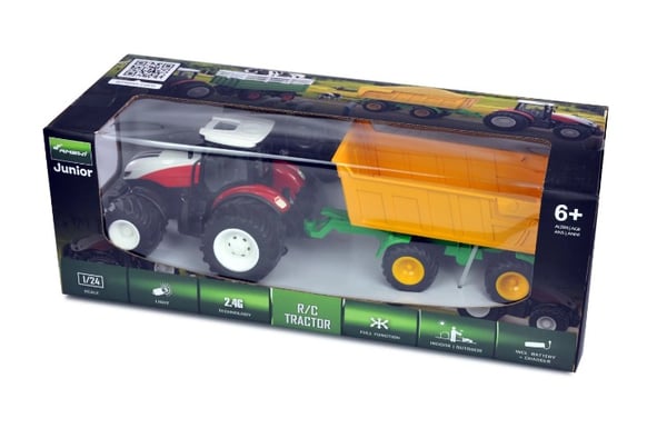 Miniatyrbillede 7 af 9: Amewi Legetøjstraktor med Tipvogn - Traktor - 1:24 - 500 mAh - 535 g