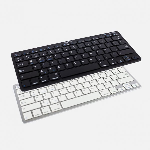 Approx APPMX300BTS näppäimistö Office Bluetooth QWERTY Espanja Hopea