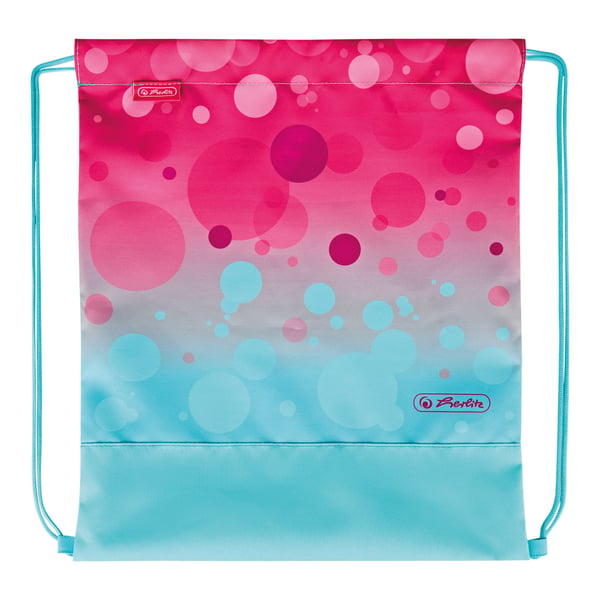 Miniatyrbillede 3 af 18: Herlitz SoftLight Plus GreenLine Pink Bubbles skoletaskesæt Pige Polyester Blå, Lyserød
