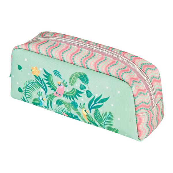 Herlitz Sweet Jungle Mjukt pennfack Polyester Grön, Rosa