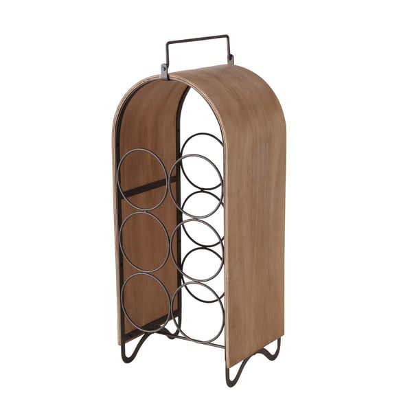Miniatyrbillede 1 af 8: Boltze 2032275 vinflaskeholder Sort, Naturlig Metal, Træ