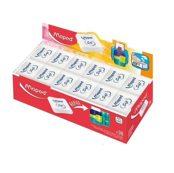 Miniatyrbild 2 av 2: Maped M049411 suddgummin Gummi Vit 36 styck
