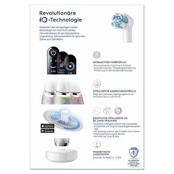 Miniatyrbild 7 av 25: Oral-B iO Series 9n Vuxen Roterande och oscillerande tandborste Rosa