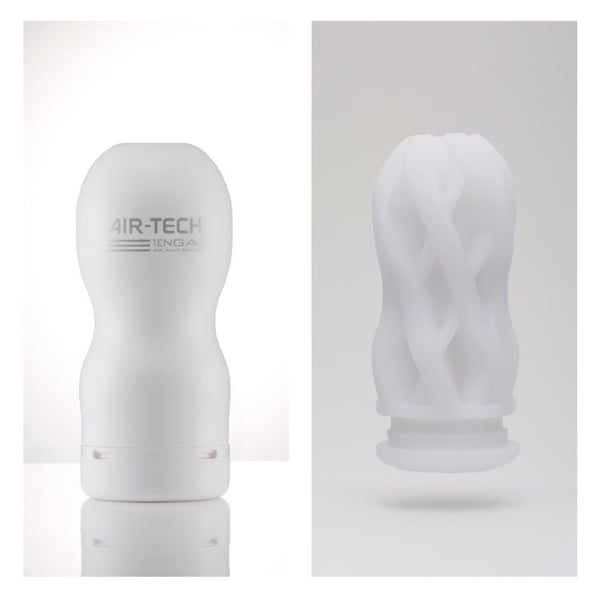 Tenga AIR-TECH GENTLE Stroker för män Vit Termoplastisk elastomer (TPE)