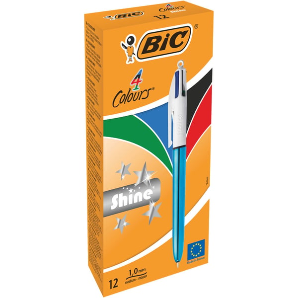 Miniatyrbillede 2 af 2: BIC 982874 kuglepen Sort, Blå, Grøn, Rød Kuglepen med flere funktioner 12 stk