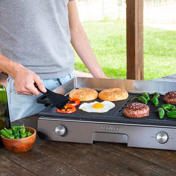 Cecotec 03182 barbecue & grill Kogeø Elektrisk Sort, Rustfrit stål 3000 W