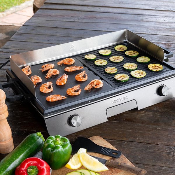 Miniatyrbillede 2 af 10: Cecotec 03182 barbecue & grill Kogeø Elektrisk Sort, Rustfrit stål 3000 W