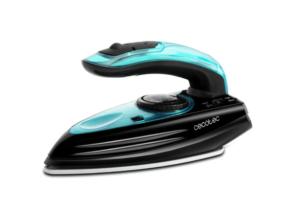 Cecotec GoForce 8000 Folding Titanium Tør & dampstrygejern Titanium strygesål 1200 W Sort, Blå