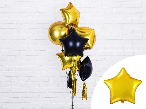 Party Deco Folieballong Stjärna Guld - 48 cm - 1 st universal