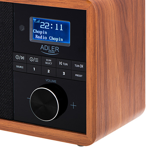 Miniatyrbillede 2 af 12: Adler AD 1184 radio Bærbar Digital Sort, Træ